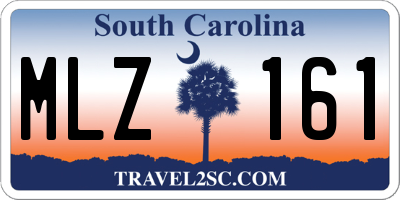 SC license plate MLZ161