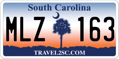 SC license plate MLZ163