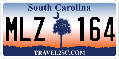 SC license plate MLZ164