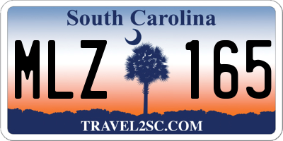 SC license plate MLZ165