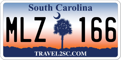 SC license plate MLZ166