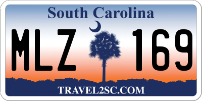 SC license plate MLZ169