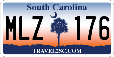SC license plate MLZ176