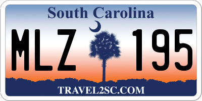 SC license plate MLZ195