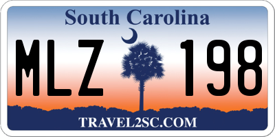SC license plate MLZ198