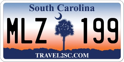 SC license plate MLZ199