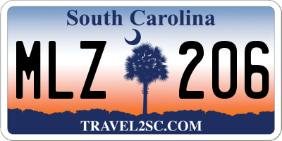 SC license plate MLZ206