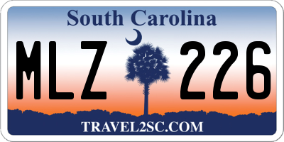 SC license plate MLZ226