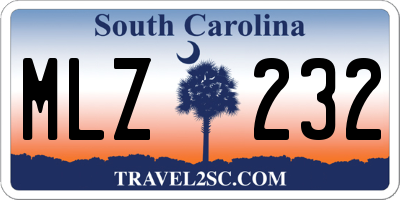 SC license plate MLZ232