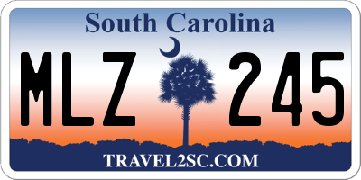 SC license plate MLZ245