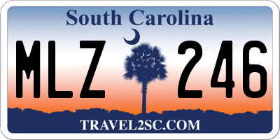 SC license plate MLZ246