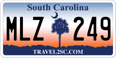 SC license plate MLZ249