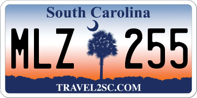 SC license plate MLZ255