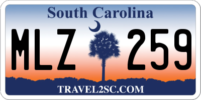 SC license plate MLZ259