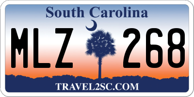 SC license plate MLZ268