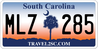 SC license plate MLZ285