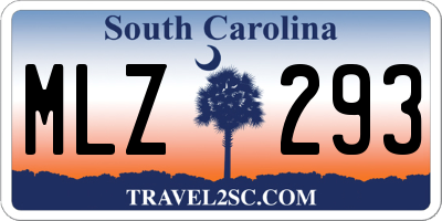 SC license plate MLZ293