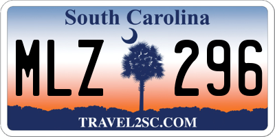 SC license plate MLZ296