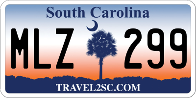 SC license plate MLZ299