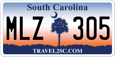 SC license plate MLZ305