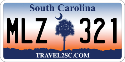 SC license plate MLZ321