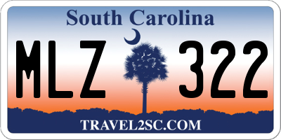 SC license plate MLZ322