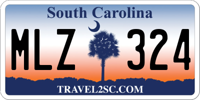 SC license plate MLZ324