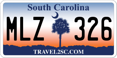 SC license plate MLZ326