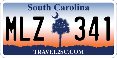 SC license plate MLZ341