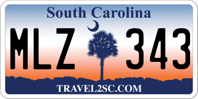 SC license plate MLZ343