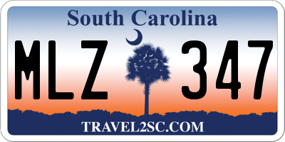 SC license plate MLZ347