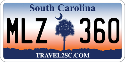 SC license plate MLZ360