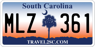 SC license plate MLZ361