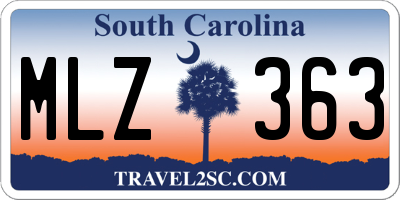 SC license plate MLZ363