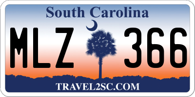 SC license plate MLZ366