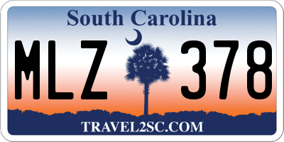 SC license plate MLZ378