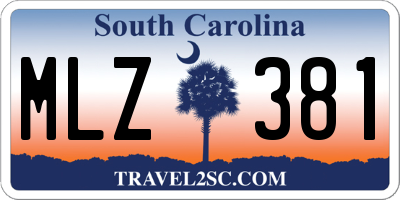 SC license plate MLZ381