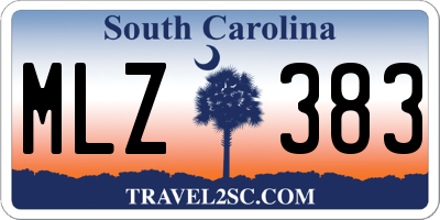 SC license plate MLZ383