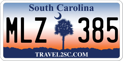 SC license plate MLZ385