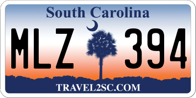 SC license plate MLZ394