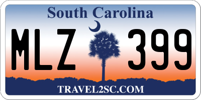 SC license plate MLZ399