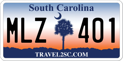 SC license plate MLZ401