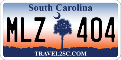 SC license plate MLZ404
