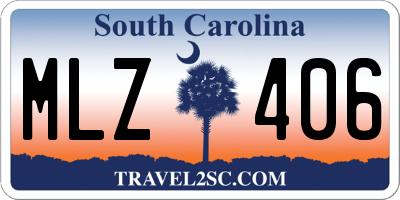 SC license plate MLZ406