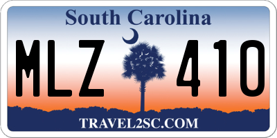 SC license plate MLZ410