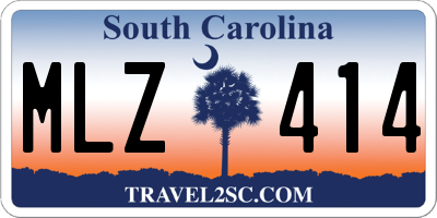 SC license plate MLZ414