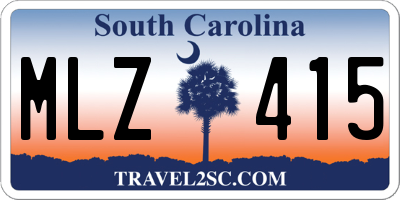 SC license plate MLZ415