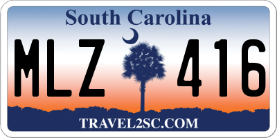 SC license plate MLZ416