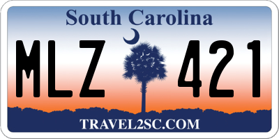 SC license plate MLZ421