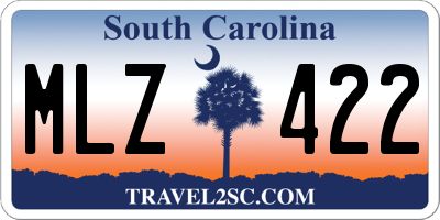 SC license plate MLZ422